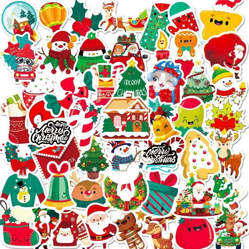 50PCS Merry Christmas Theme Seal Labels Stickers Cartoon Decal Merry Christmas Decal for Luggage Computers Water Bottles Laptop
50PCS Merry Christmas Theme Seal Labels Stickers Cartoon Decal Merry Christmas Decal for Luggage Computers Water Bottles Laptop