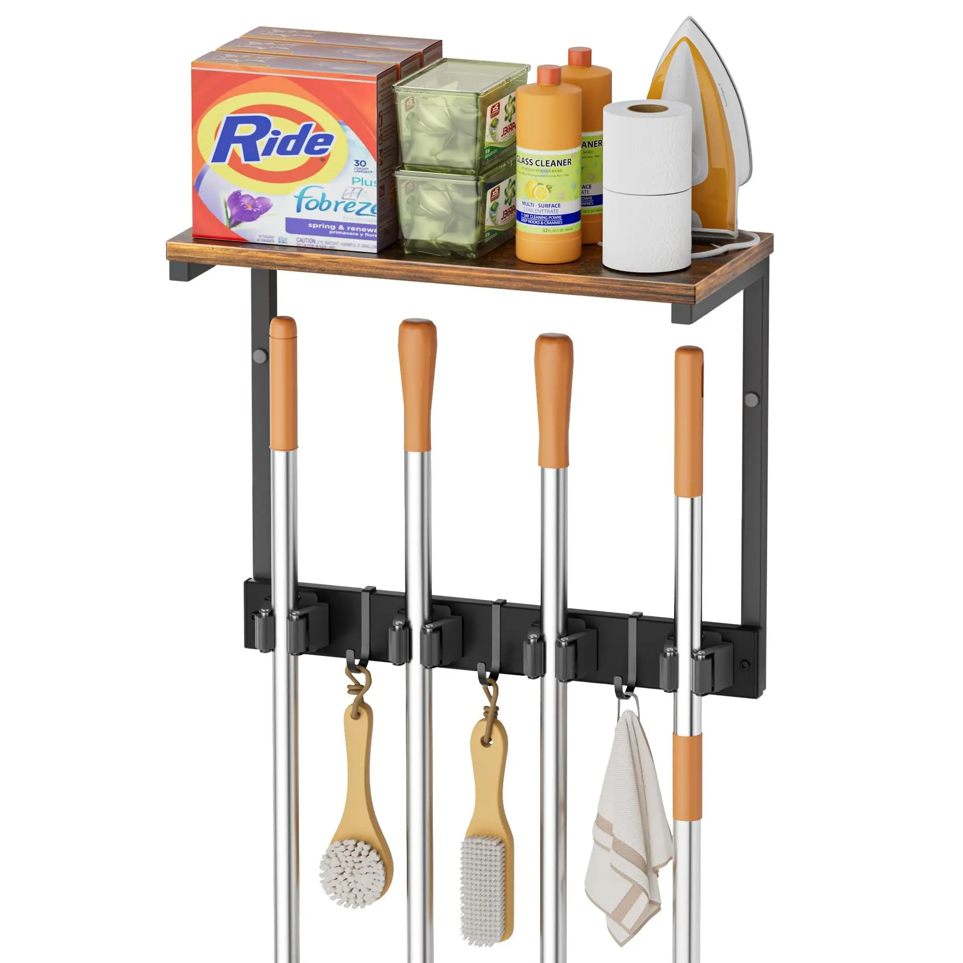 #Metal Single Tier Multifunctional Wall Hanging Cleaning Tools Broom Mop Shelf Rack Storage Organizer
#Metal Single Tier Multifunctional Wall Hanging Cleaning Tools Broom Mop Shelf Rack Storage Organizer