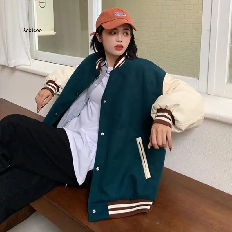 Basic Jackets Women Patchwork Vintage Baseball Outwear Loose All-match Students Preppy Spring Fashion Tops Windbreaker Mujer
Basic Jackets Women Patchwork Vintage Baseball Outwear Loose All-match Students Preppy Spring Fashion Tops Windbreaker Mujer