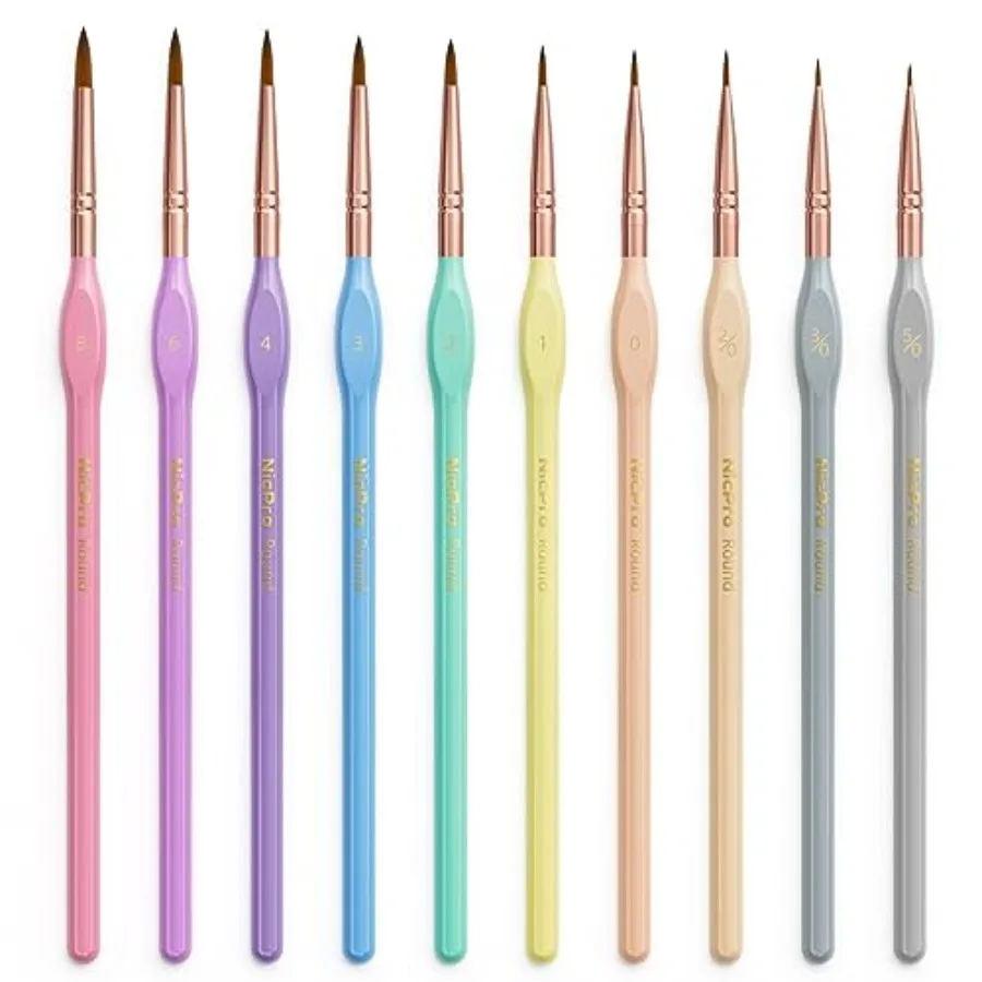 Micro Fine Detail Paint Brush Set, Aesthetic Pastel Small Miniature Fine Tip Detail Brushes Kit for Acrylic Oil Watercolor, Cra
Micro Fine Detail Paint Brush Set, Aesthetic Pastel Small Miniature Fine Tip Detail Brushes Kit for Acrylic Oil Watercolor, Cra