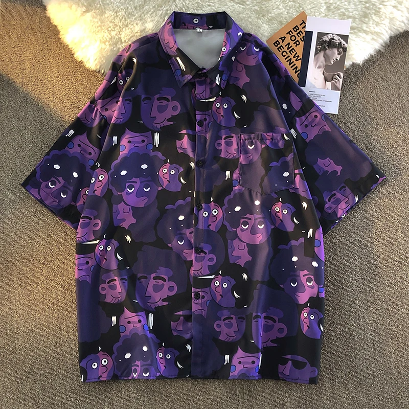 Summer Vintage Men's Loose Fit Ice Silk Short Sleeve Shirt Turn-down Collar Five Button Casual Versatile Youth Popular Style
Summer Vintage Men's Loose Fit Ice Silk Short Sleeve Shirt Turn-down Collar Five Button Casual Versatile Youth Popular Style