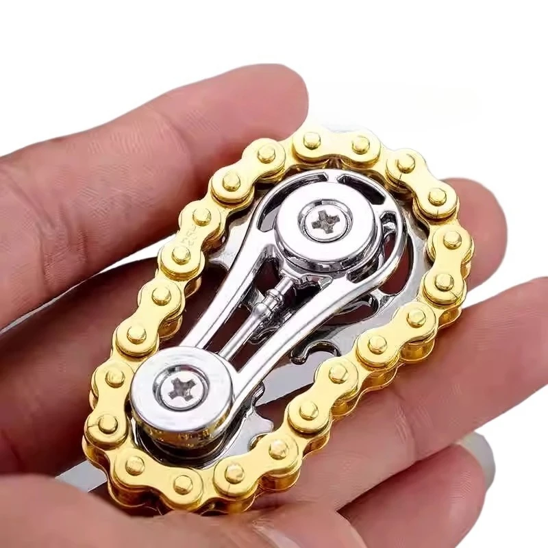Metal wheel chain, gear chain, gyroscope, fingertip gyroscope, creative stress relief, passing time, small toy hand
Metal wheel chain, gear chain, gyroscope, fingertip gyroscope, creative stress relief, passing time, small toy hand