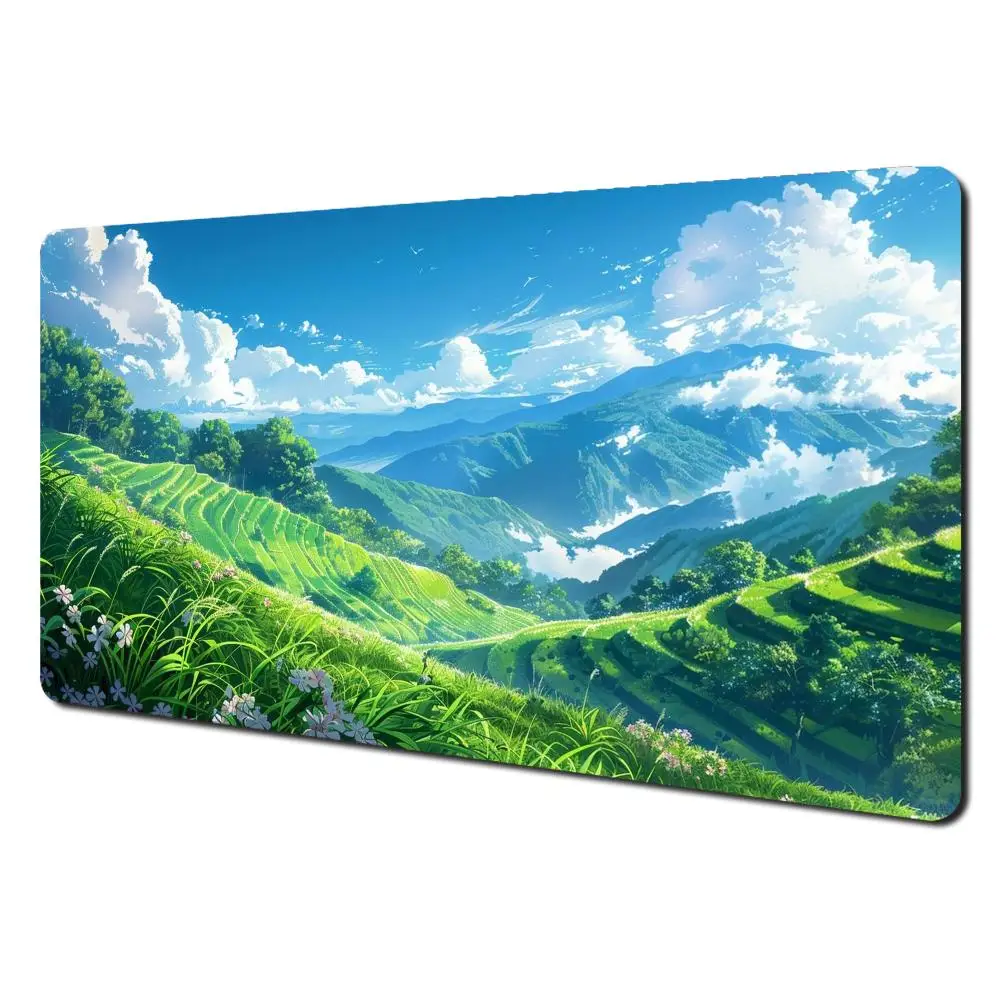 Large eye-protecting green-themed landscape mouse pad desktop mat anti-slip rubber rectangular rug PC keyboard office accessorys
Large eye-protecting green-themed landscape mouse pad desktop mat anti-slip rubber rectangular rug PC keyboard office accessorys