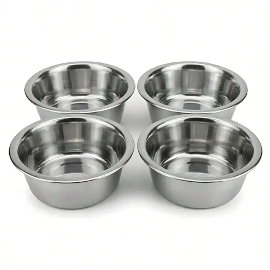 Stainless Steel Cat Dog Bowls 16 Oz Each Small Pet Feeding Dishes For Food Water Silver Lightweight Durable 4 Pack
Stainless Steel Cat Dog Bowls 16 Oz Each Small Pet Feeding Dishes For Food Water Silver Lightweight Durable 4 Pack