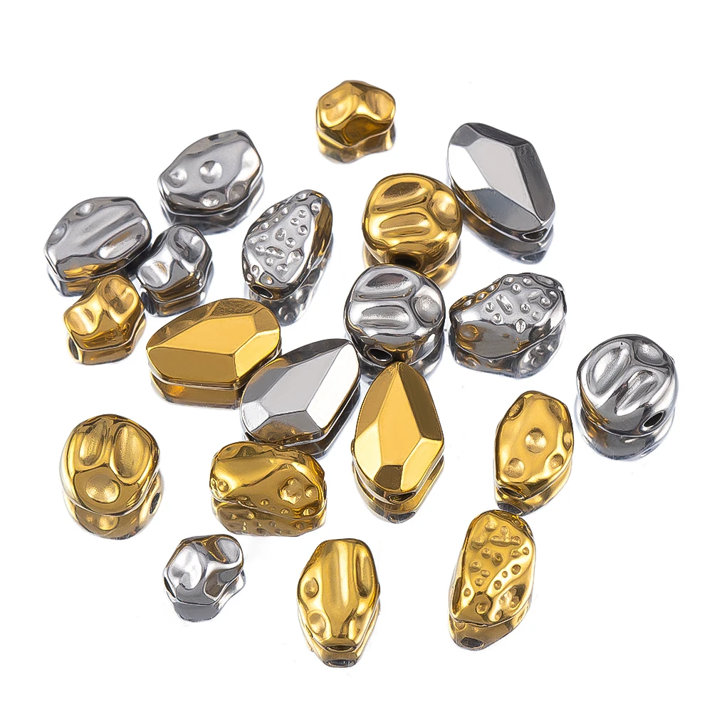 10pcs Stainless Steel Irregular Beads Loose Bead For DIY Jewelry Making Bracelet Necklace Finding Supplies Accessories Wholesale
10pcs Stainless Steel Irregular Beads Loose Bead For DIY Jewelry Making Bracelet Necklace Finding Supplies Accessories Wholesale