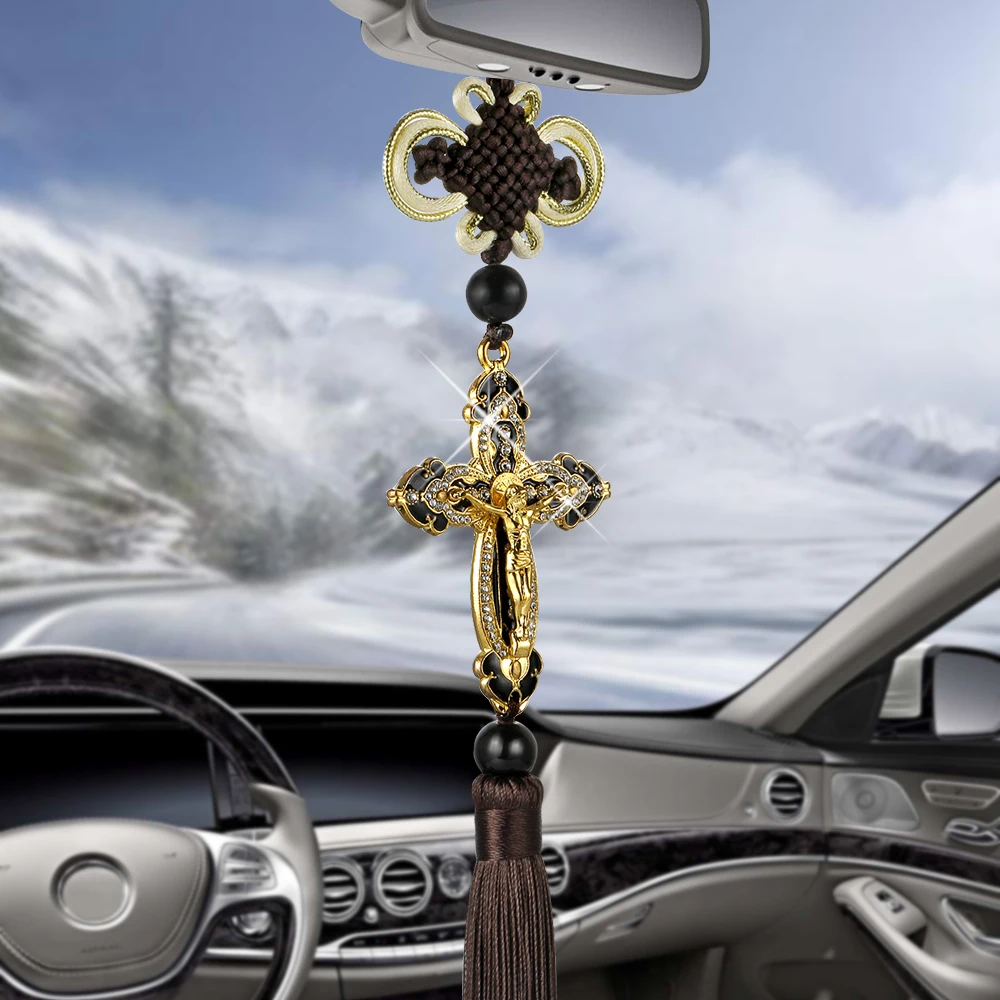 Jesus Figurine Cross Car Pendants Auto Decoration Hanging Automobiles Rear View Mirror Christian Suspension Decor Accessories
Jesus Figurine Cross Car Pendants Auto Decoration Hanging Automobiles Rear View Mirror Christian Suspension Decor Accessories