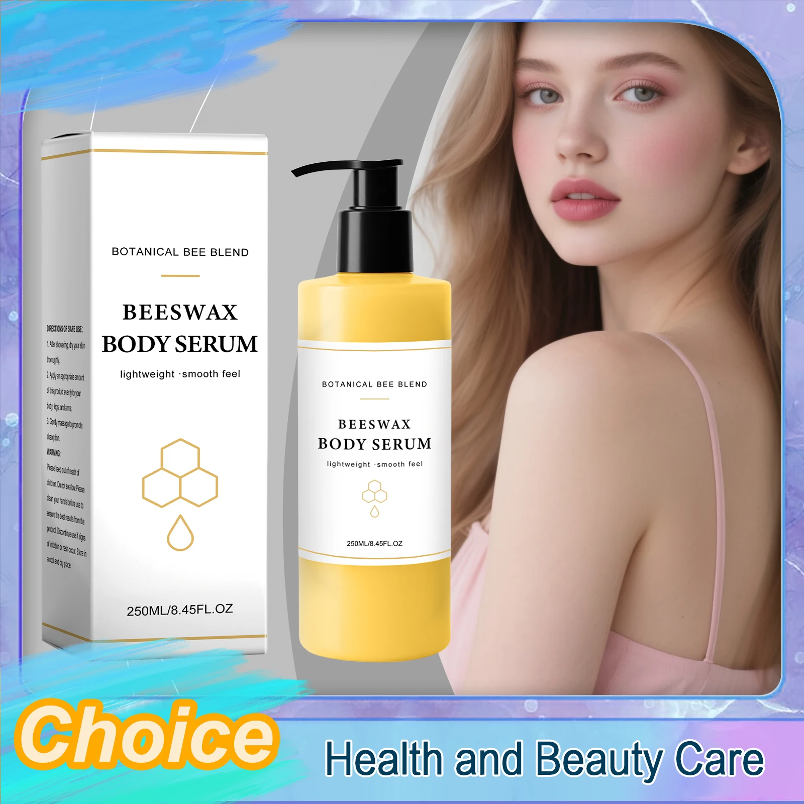 250ml Beeswax Body Serum Deep Moisturize & Replenish Care Essence Improve Skin Health Relieve Dry & Discomfort Stay Fresh New
250ml Beeswax Body Serum Deep Moisturize & Replenish Care Essence Improve Skin Health Relieve Dry & Discomfort Stay Fresh New