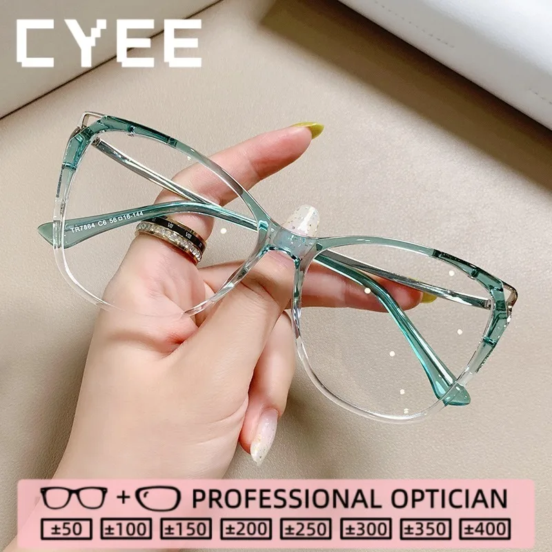 CYEE CurrentsTR90 Trendy Butterfly Reading Glasses Women Durable Eyeglasses Custom Prescription Personalized Optical Eyewear
CYEE CurrentsTR90 Trendy Butterfly Reading Glasses Women Durable Eyeglasses Custom Prescription Personalized Optical Eyewear