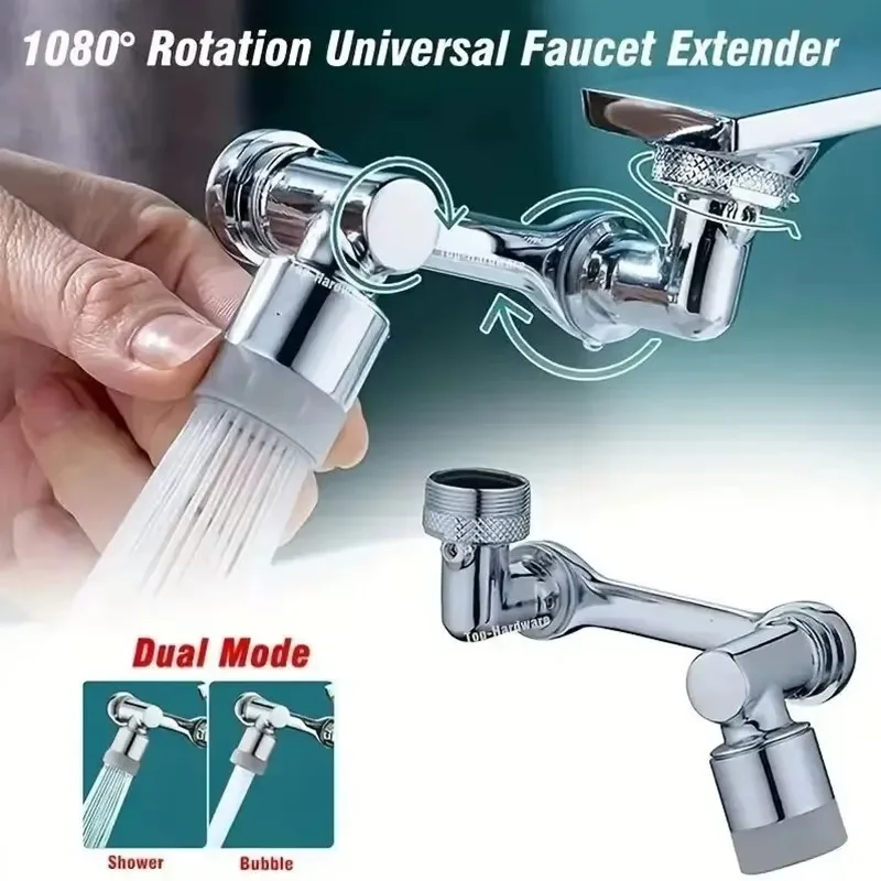 1-2pcs Faucet Extender, Alloy Robotic Arm,1080° Rotating Universal Faucet Extension, Swivel Faucet For Bathroom Sink
1-2pcs Faucet Extender, Alloy Robotic Arm,1080° Rotating Universal Faucet Extension, Swivel Faucet For Bathroom Sink