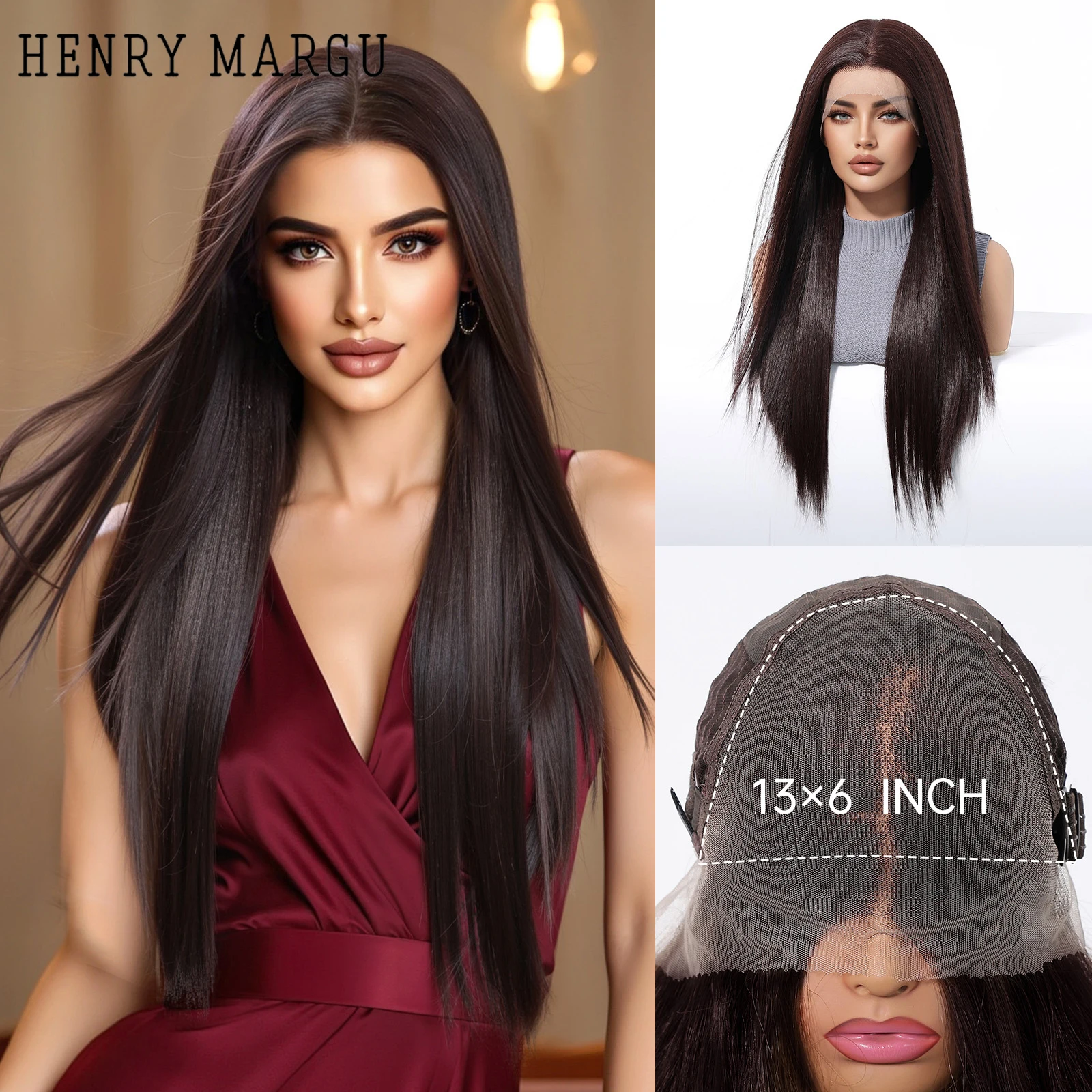 Синтетический парик HENRY MARGU, длинный прямой, с кружевной передней частью 13x6, темно-коричневый с мелированием, для естественного образа волос, для женщин, для повседневного использования
Синтетический парик HENRY MARGU, длинный прямой, с кружевной передней частью 13x6, темно-коричневый с мелированием, для естественного образа волос, для женщин, для повседневного использования