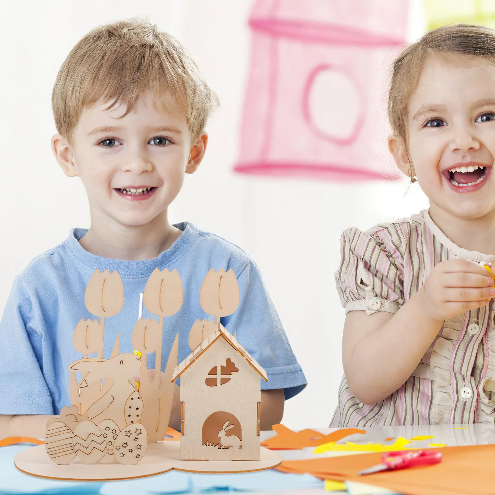 1Set Easter Themed 3D Wood Puzzle Rabbit Egg House DIY Assembly Perfect Educational Gift for Children Family 3D Wood Puzzle Toy
1Set Easter Themed 3D Wood Puzzle Rabbit Egg House DIY Assembly Perfect Educational Gift for Children Family 3D Wood Puzzle Toy