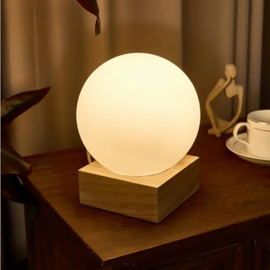 Globe Ball Lamp Modern Industrial Table Lamp Unique Bedside Nightstand Desk Lamp with Glass Shade and Solid Base for Bedroom Li
Globe Ball Lamp Modern Industrial Table Lamp Unique Bedside Nightstand Desk Lamp with Glass Shade and Solid Base for Bedroom Li