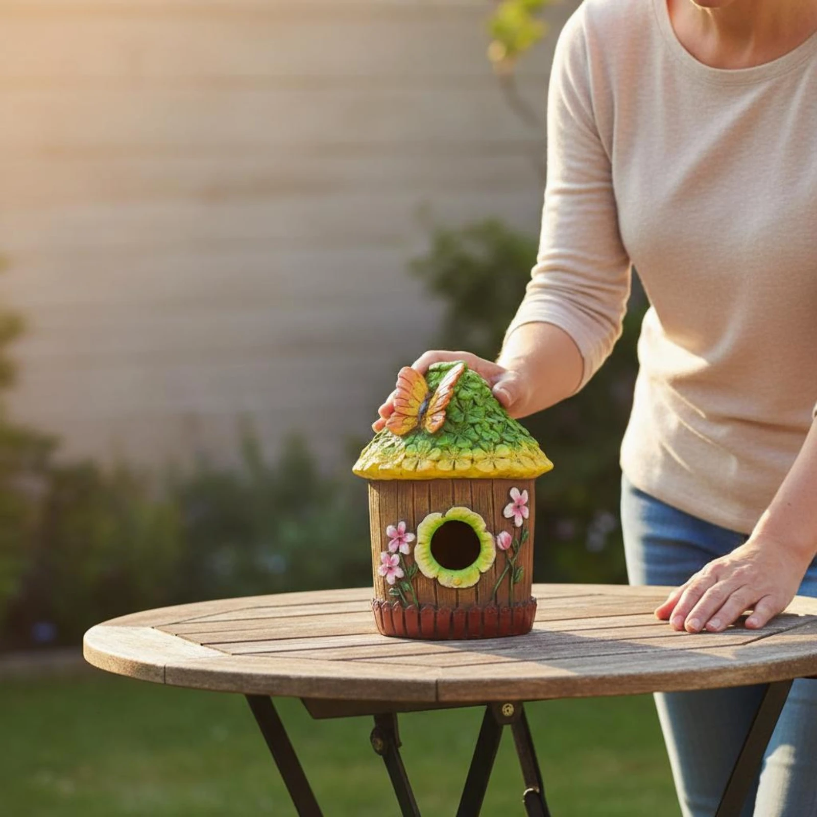 Resin Birdhouse Vintage Design Decorative Birdhouse for Yard, Outdoor
Resin Birdhouse Vintage Design Decorative Birdhouse for Yard, Outdoor