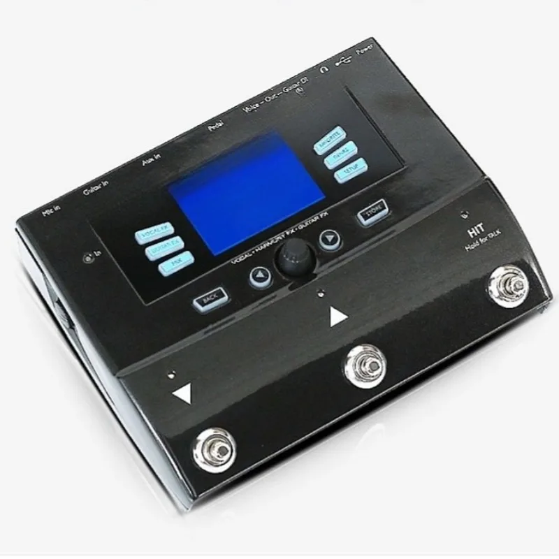 Vocal bakelite guitar, little black comprehensive effects device
Vocal bakelite guitar, little black comprehensive effects device