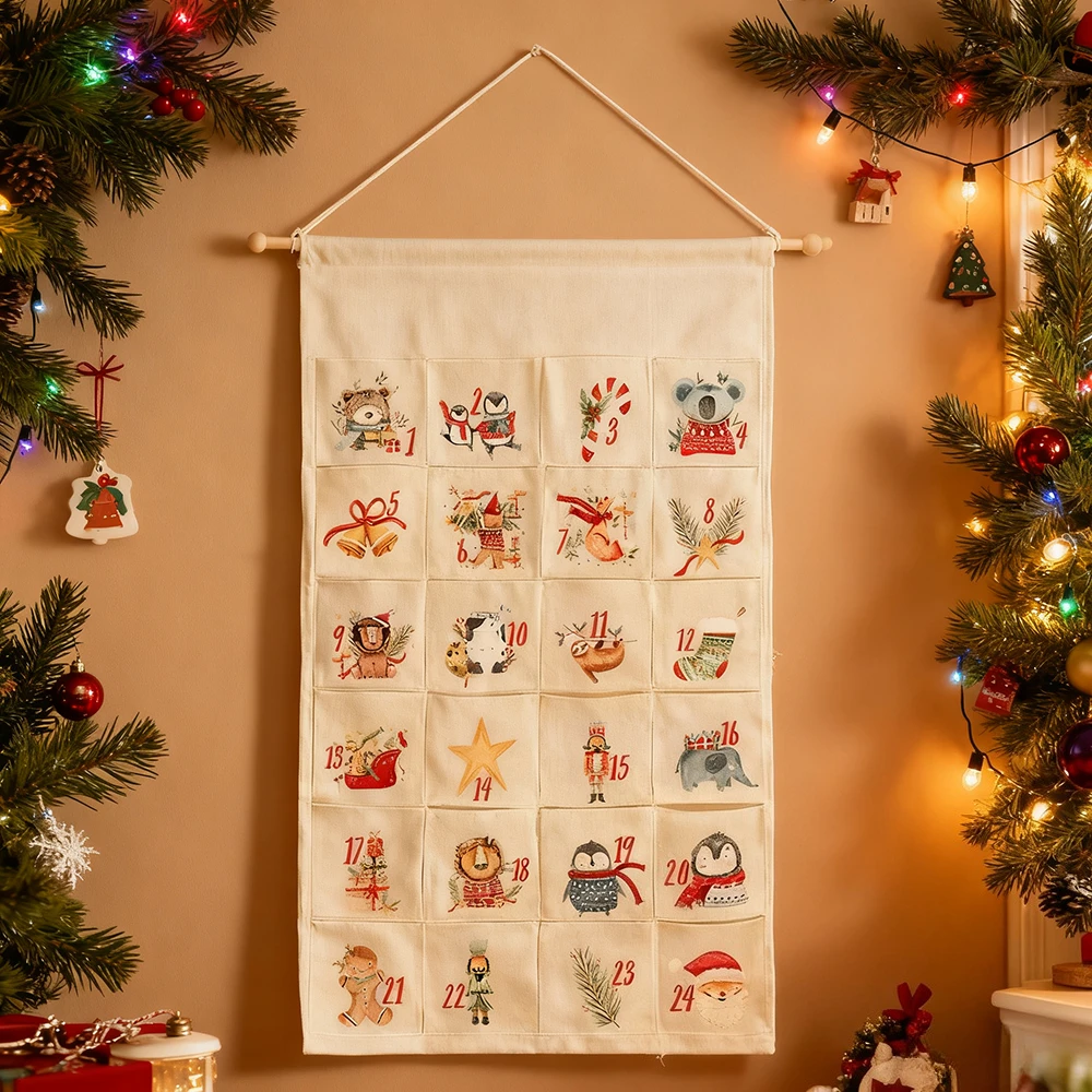 24 дня, тканевый рождественский адвент-календарь ручной работы, настенное рождественское украшение, подарок для детей, украшение для рождественской комнаты для мальчиков и девочек
24 дня, тканевый рождественский адвент-календарь ручной работы, настенное рождественское украшение, подарок для детей, украшение для рождественской комнаты для мальчиков и девочек