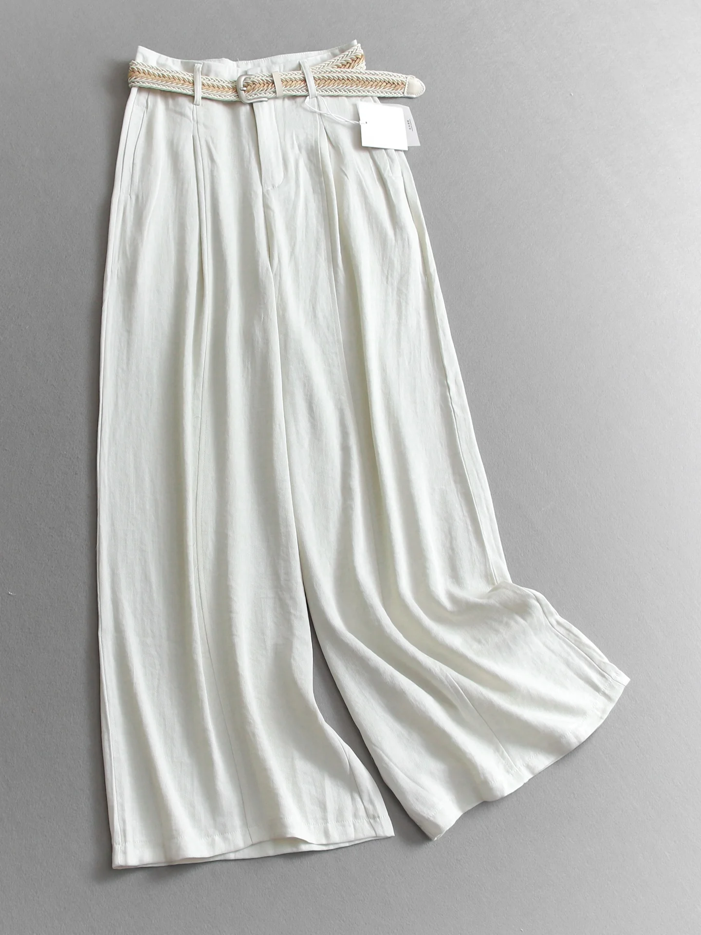 High Waist Straight Leg Pants Women's Casual Trousers Drapey Pure Color with Belt Commuter Versatile Wide Leg Pants
High Waist Straight Leg Pants Women's Casual Trousers Drapey Pure Color with Belt Commuter Versatile Wide Leg Pants