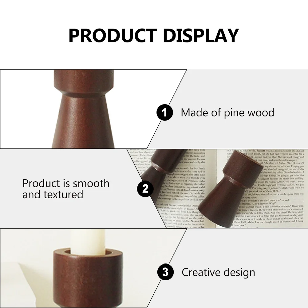 2Pcs Wooden Holders Delicate Design Candlestick Decor for Cafe Bar Romantic Dinner Home Decor Wedding Ceremony
2Pcs Wooden Holders Delicate Design Candlestick Decor for Cafe Bar Romantic Dinner Home Decor Wedding Ceremony