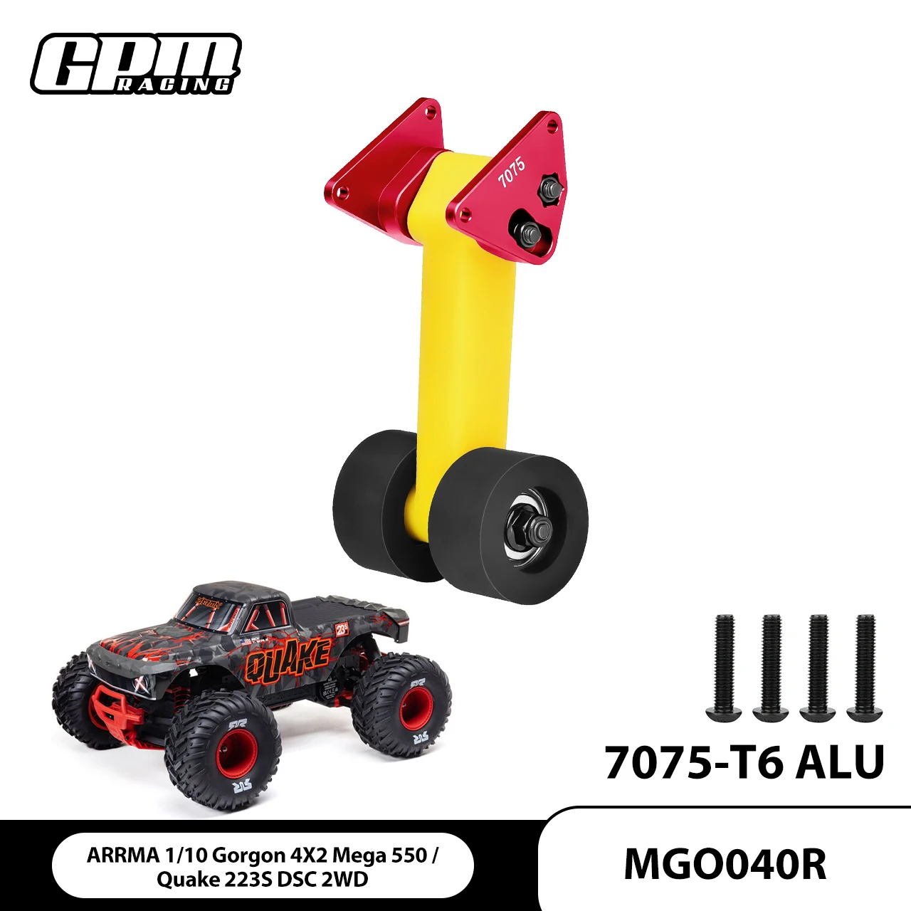 GPM Special Material Rear Wing Mount & Wheelie Set ARRMA 1/10 Gorgon Mega QUAKE ARA3230ST1/T2
GPM Special Material Rear Wing Mount & Wheelie Set ARRMA 1/10 Gorgon Mega QUAKE ARA3230ST1/T2