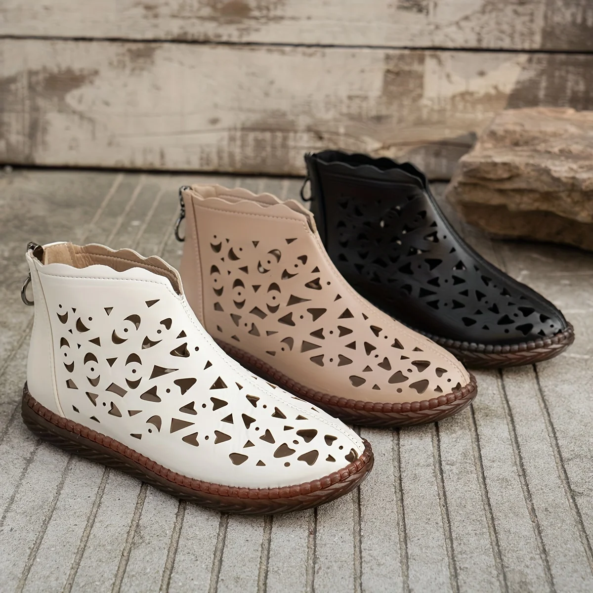 Women's Solid Color Trendy Clogs with Back Zipper and Soft Sole - Versatile Non-slip Daily Shoes
Women's Solid Color Trendy Clogs with Back Zipper and Soft Sole - Versatile Non-slip Daily Shoes