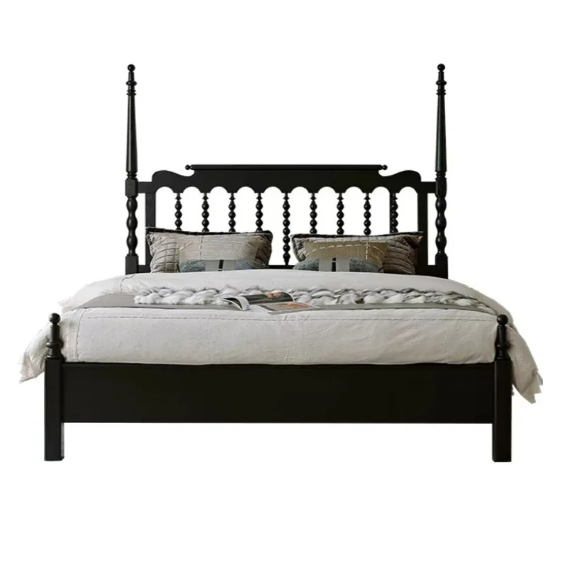 American simple retro solid wood princess bed master bedroom double high column windsor bed
American simple retro solid wood princess bed master bedroom double high column windsor bed
