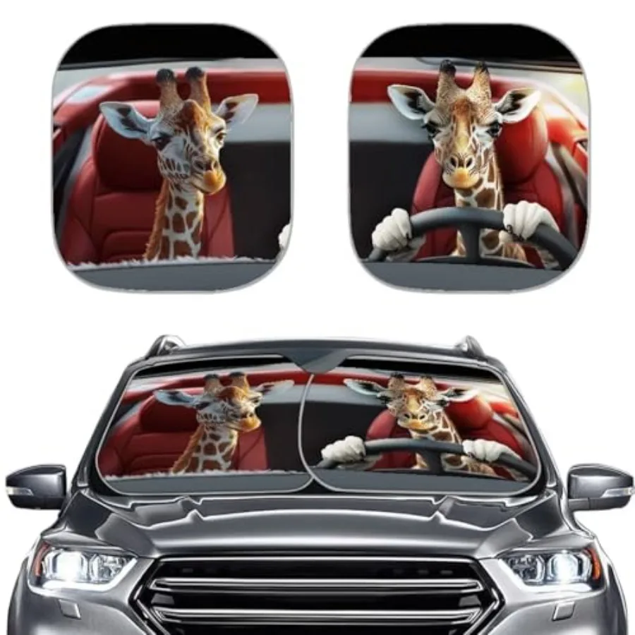 2 PCS Car Windshield Sun Shade Foldable Automotive Interior Accessories for Sun Protection Auto Sun Heat and UV Rays Blocker Fi
2 PCS Car Windshield Sun Shade Foldable Automotive Interior Accessories for Sun Protection Auto Sun Heat and UV Rays Blocker Fi