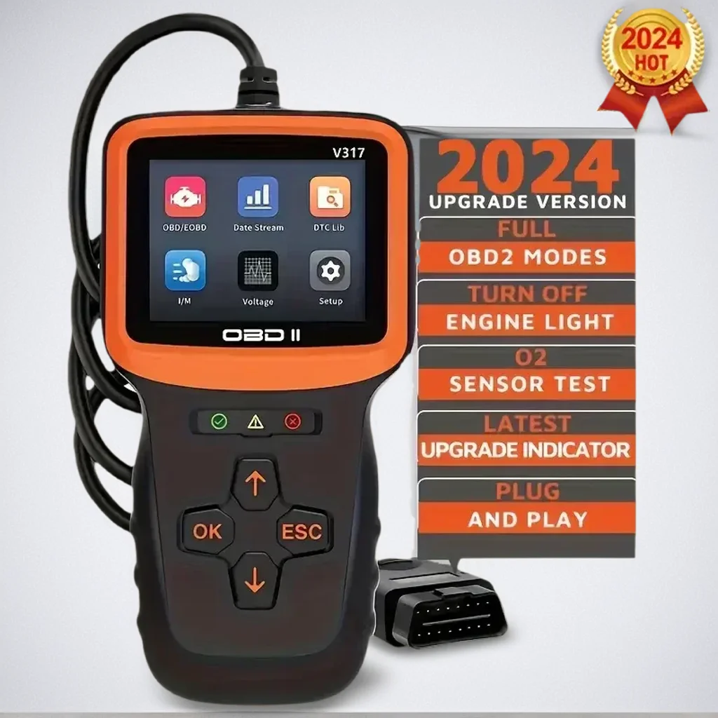 Professional OBD2 Diagnostic Scan Tool - Real-Time Data & Engine Code Clearing for Cars/Motorcycles