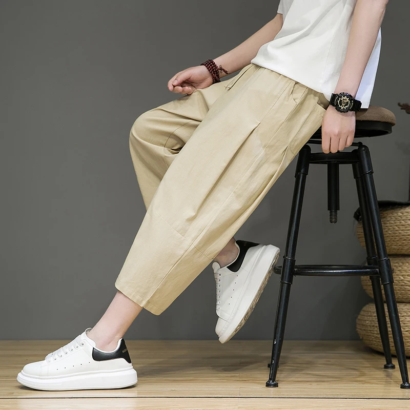 Льняные брюки-капри из смесового хлопка и льна, повседневные, свободного кроя, летние, тонкие, мужские, длиной 7/8, дышащие, удобные, прямого кроя
Льняные брюки-капри из смесового хлопка и льна, повседневные, свободного кроя, летние, тонкие, мужские, длиной 7/8, дышащие, удобные, прямого кроя