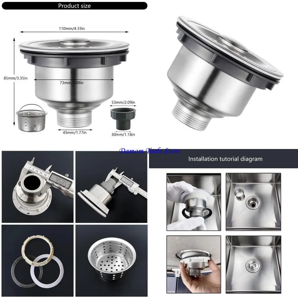 57BE easy installs Kitchen Sink Drain with Deeping Basket Kitchen Sink Strainer for House
57BE easy installs Kitchen Sink Drain with Deeping Basket Kitchen Sink Strainer for House