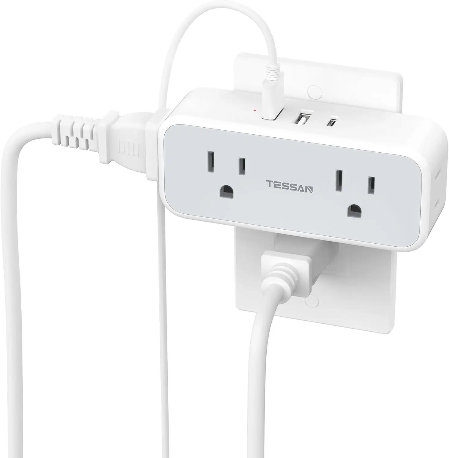 Surge Protector Outlet Extender, TESSAN 7-in-1 Multi Plug with 4 Outlets and 3 USB Ports (1 USB C), Wall Expander for Home
Surge Protector Outlet Extender, TESSAN 7-in-1 Multi Plug with 4 Outlets and 3 USB Ports (1 USB C), Wall Expander for Home