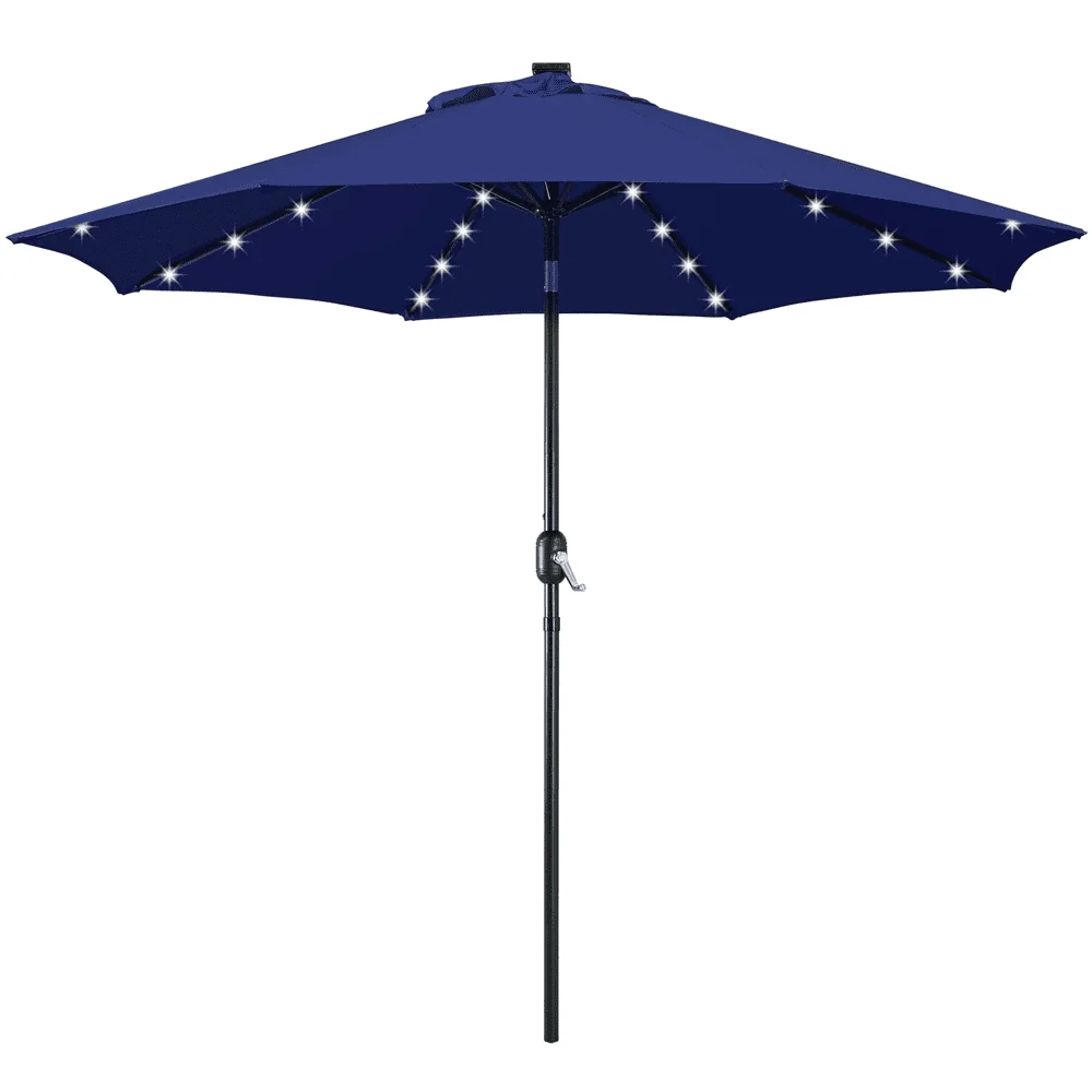 32 LED Light Outdoor Patio Umbrella, Navy Blue, 9ft
32 LED Light Outdoor Patio Umbrella, Navy Blue, 9ft