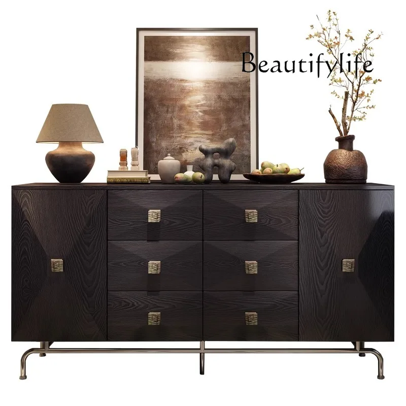 Italian retro entrance villa modern light luxury living room multi-functional medium and ancient French side cabinet 
Italian retro entrance villa modern light luxury living room multi-functional medium and ancient French side cabinet