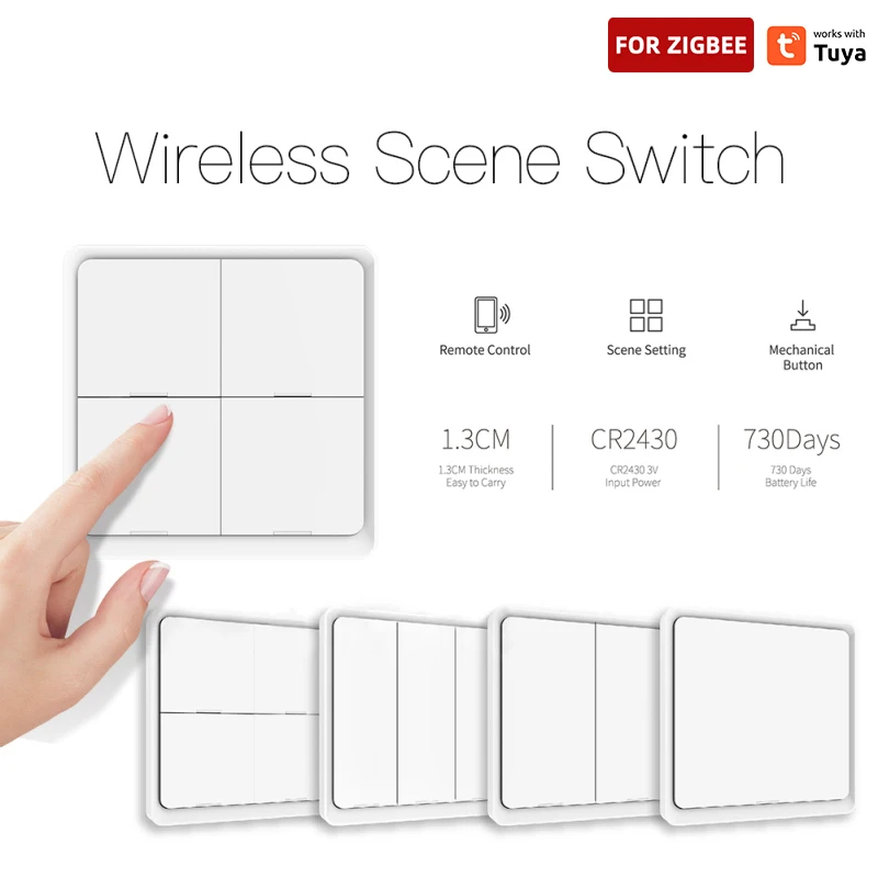 Tuya ZigBee 4-бандовый беспроводной 12-переключатель сцен, кнопочный контроллер, сценарий автоматизации с питанием от батареи для устройств Tuya
Tuya ZigBee 4-бандовый беспроводной 12-переключатель сцен, кнопочный контроллер, сценарий автоматизации с питанием от батареи для устройств Tuya