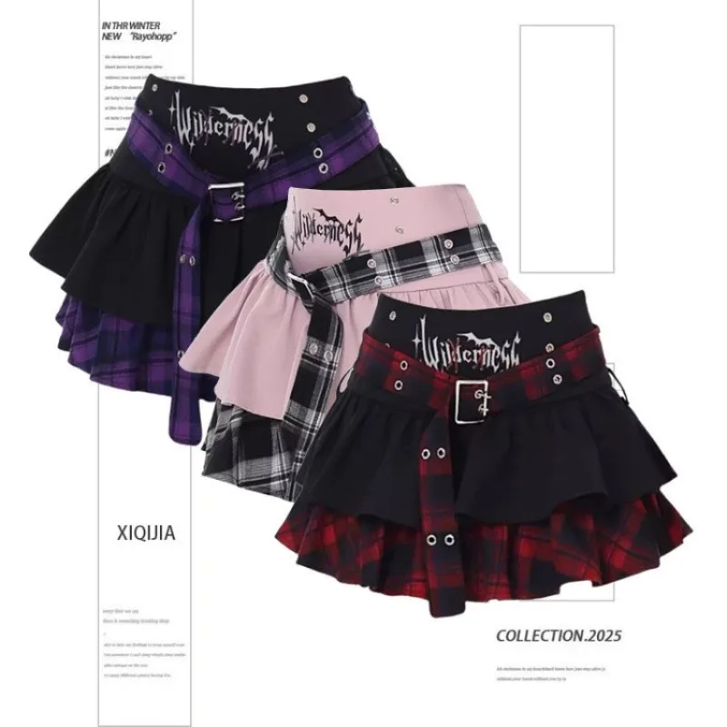 Summer High Waist Ruched Cake Skirts 2025 New Plaid Patchwork Skirt for Women Y2k Aesthetic All-match Faldas Sexy Mujer
Summer High Waist Ruched Cake Skirts 2025 New Plaid Patchwork Skirt for Women Y2k Aesthetic All-match Faldas Sexy Mujer