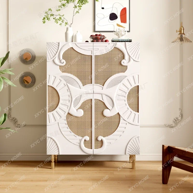 shoe cabinet rattan dining side locker home Nordic porch cabinet carved storage wine storage cabinet
shoe cabinet rattan dining side locker home Nordic porch cabinet carved storage wine storage cabinet
