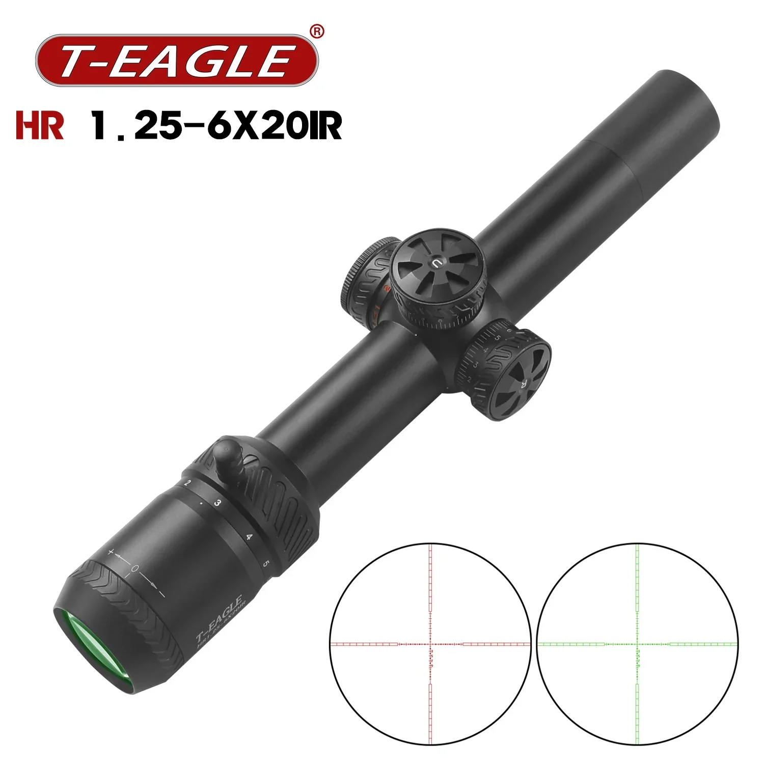 T-EAGLE HR 1.25-6X20 IR Compact Optical Sight Tactical Riflescope Hunting Rifle Scope Reticle Illuminate Optics Airsoft Lunetas
T-EAGLE HR 1.25-6X20 IR Compact Optical Sight Tactical Riflescope Hunting Rifle Scope Reticle Illuminate Optics Airsoft Lunetas