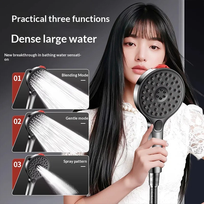 Pressurized shower head, one-click descaling, household bathroom faucet, rain shower anti-clog shower head for bathing
Pressurized shower head, one-click descaling, household bathroom faucet, rain shower anti-clog shower head for bathing