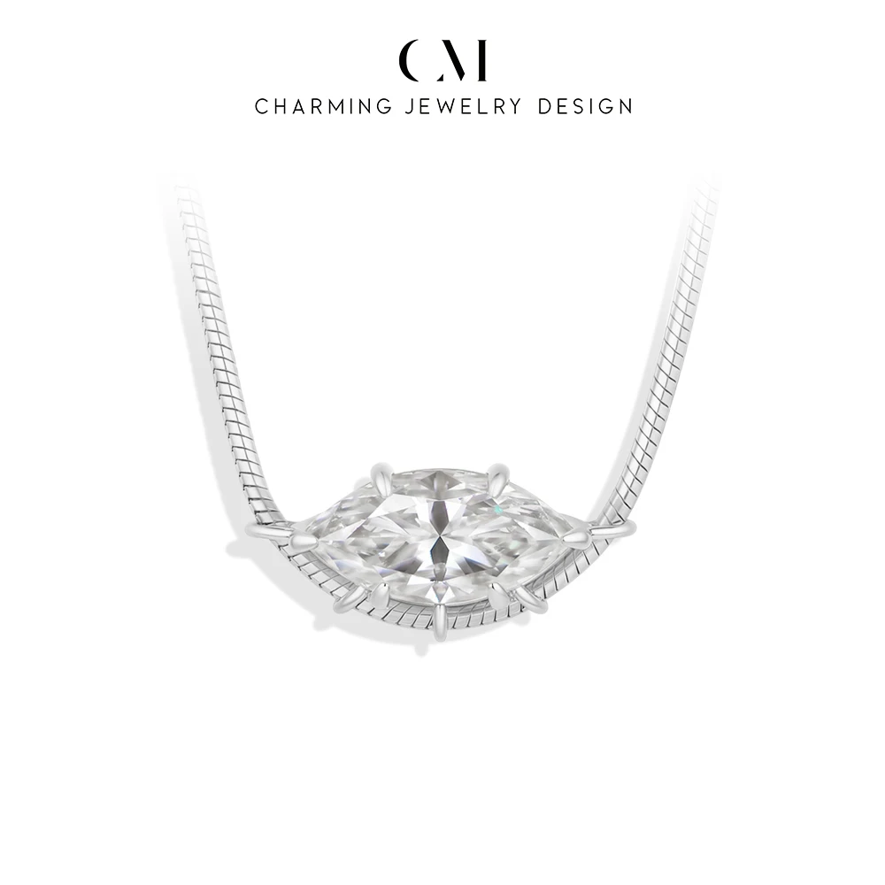 CHARMING Sparkling Marquise Cut 5CT Moissanite Snake Chain Necklace Unisex Men Wedding BirthGift party Daily Jewelry Anniversary
CHARMING Sparkling Marquise Cut 5CT Moissanite Snake Chain Necklace Unisex Men Wedding BirthGift party Daily Jewelry Anniversary