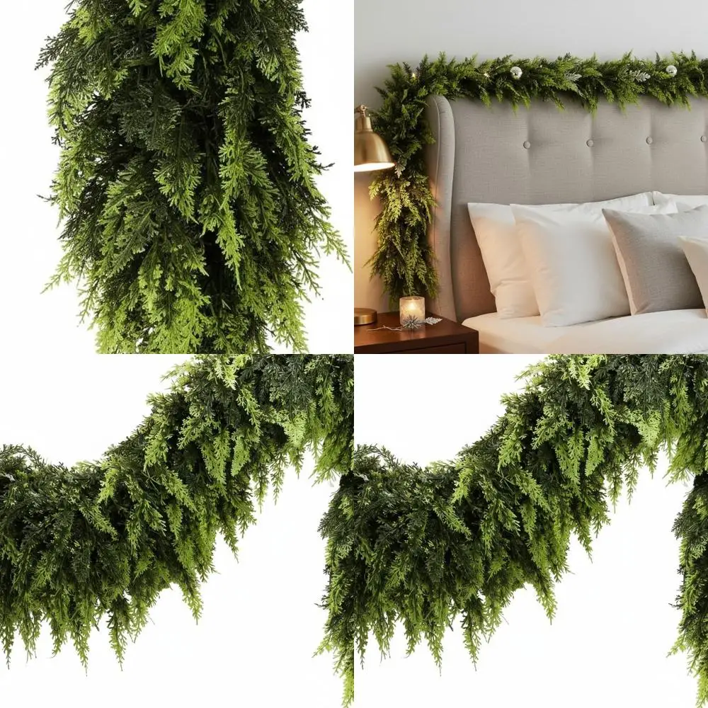 Пара 6-футовых реалистичных мягких кедровых гирлянд на Рождество, подходящих для внутренних и наружных украшений.
Пара 6-футовых реалистичных мягких кедровых гирлянд на Рождество, подходящих для внутренних и наружных украшений.