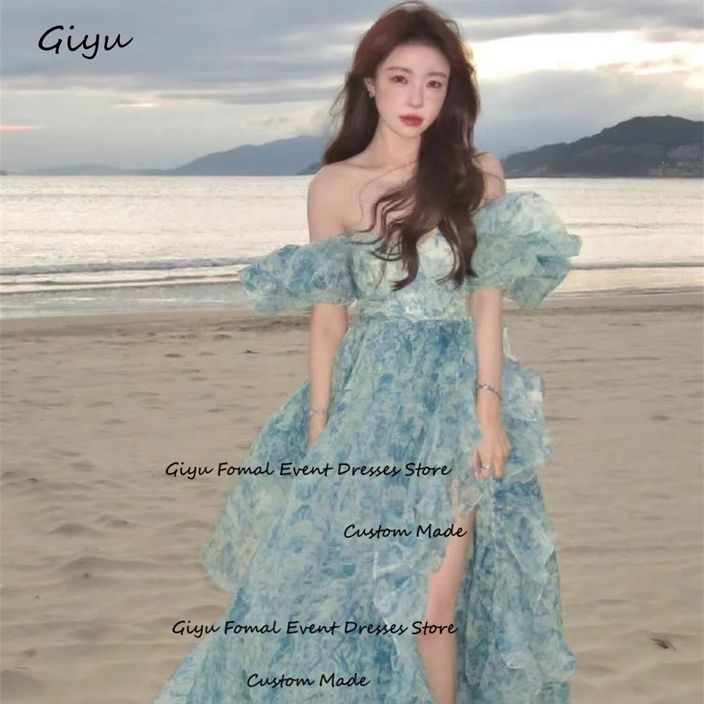 Giyu Fairy Floral Evening Dress Sweetheart Collar Side High Slit Floor-length Wedding Party Dress Summer Dress
Giyu Fairy Floral Evening Dress Sweetheart Collar Side High Slit Floor-length Wedding Party Dress Summer Dress