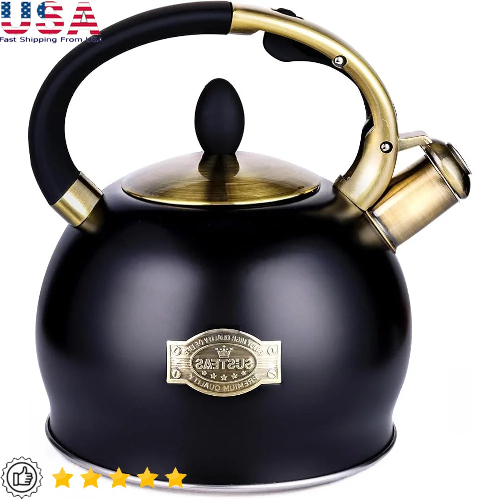 Whistling Tea Kettle Stainless Steel Ergonomic Handle Cool Touch Push Button Food Grade Induction Compatible Fast Boil 3 Quart 5
Whistling Tea Kettle Stainless Steel Ergonomic Handle Cool Touch Push Button Food Grade Induction Compatible Fast Boil 3 Quart 5