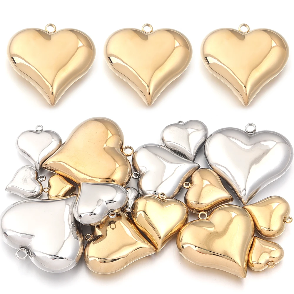 1-2Pcs/Lot Stainless Steel Large Heart Charms PVD Gold Plated Metal Earring Necklace Bracelet Jewelry Making Findings Accessorie
1-2Pcs/Lot Stainless Steel Large Heart Charms PVD Gold Plated Metal Earring Necklace Bracelet Jewelry Making Findings Accessorie