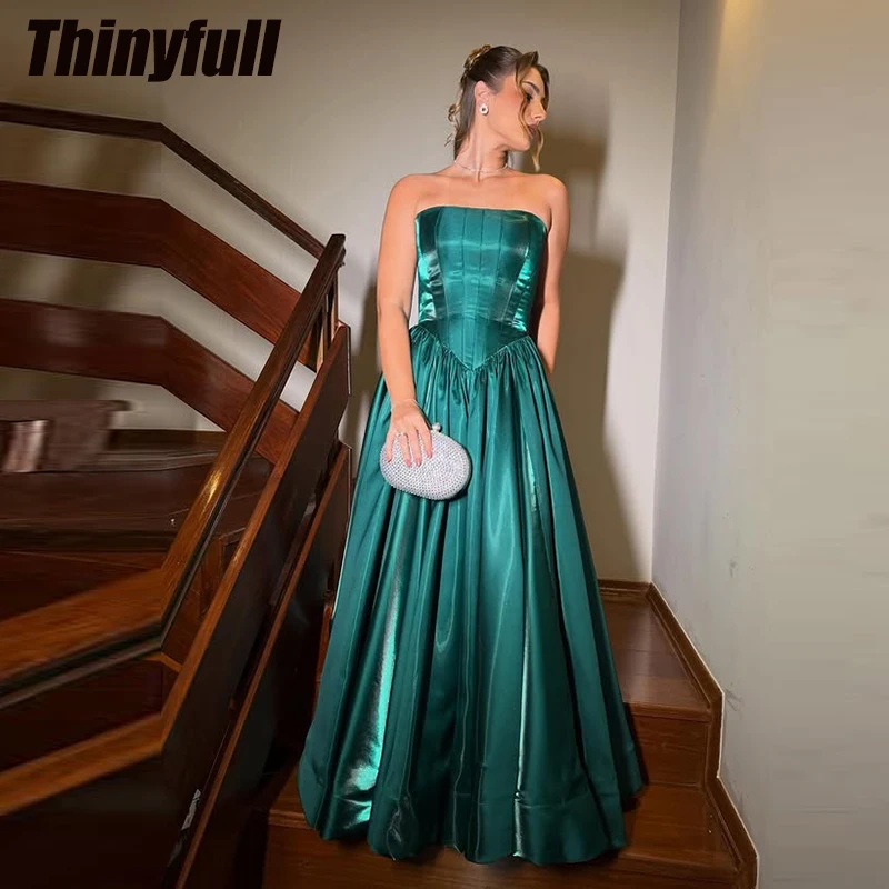 Thinyfull A-line Long Evening Dresses Strapless Sleeveless Satin Prom Dresses Simple Formal Event Gown Robe De Soirée Customized
Thinyfull A-line Long Evening Dresses Strapless Sleeveless Satin Prom Dresses Simple Formal Event Gown Robe De Soirée Customized