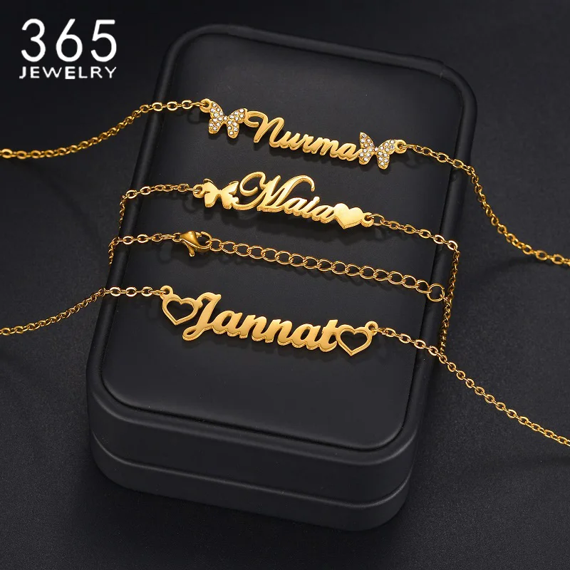 365 Custom Name Charming Women Necklace Stainless Steel Personalized With Heart Butterfly Nameplate Girls Party Jewelry Gift
365 Custom Name Charming Women Necklace Stainless Steel Personalized With Heart Butterfly Nameplate Girls Party Jewelry Gift