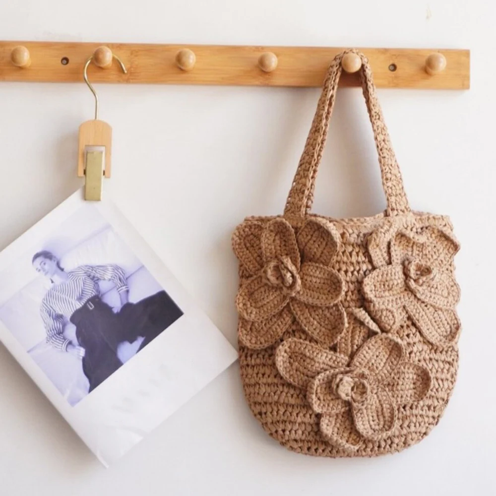 Summer 3D Flower Straw Bag NEW Bohemian Woven Hobo Tote Bags for Women Shoulder Bag Paper Rope Travel Beach Bags Shipping Purses
Summer 3D Flower Straw Bag NEW Bohemian Woven Hobo Tote Bags for Women Shoulder Bag Paper Rope Travel Beach Bags Shipping Purses