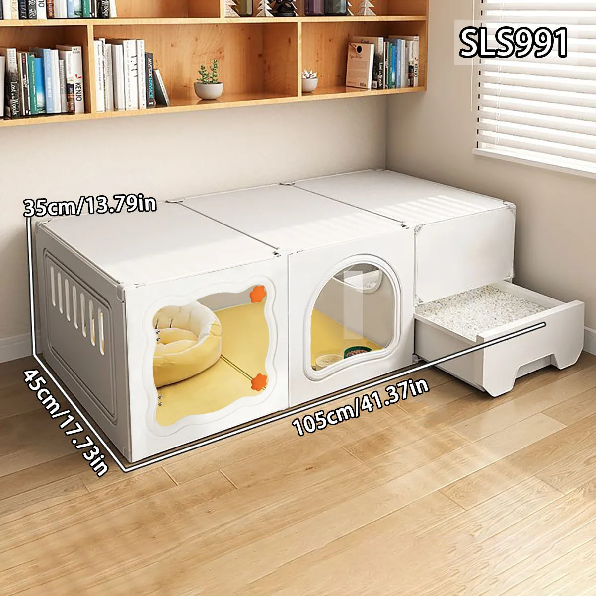 Cat Villa for Home Use, Indoor Free-Roaming Cat Cage, Cat House, Cat Toilet, Litter Box, Integrated Small Cat Cabinet
Cat Villa for Home Use, Indoor Free-Roaming Cat Cage, Cat House, Cat Toilet, Litter Box, Integrated Small Cat Cabinet