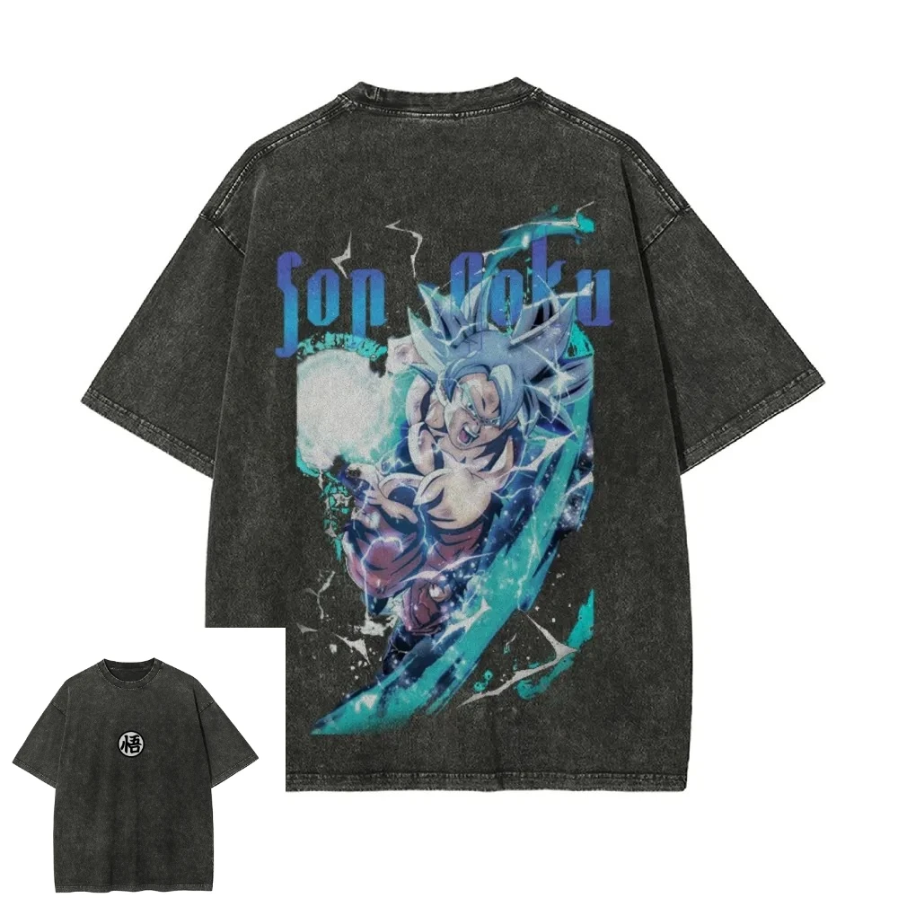 Dragon Ball Son Goku Vintage Washed Cotton Tshirt 2025 Summer Men's Oversized Streetwear Style Graphic Print Anime Character
Dragon Ball Son Goku Vintage Washed Cotton Tshirt 2025 Summer Men's Oversized Streetwear Style Graphic Print Anime Character