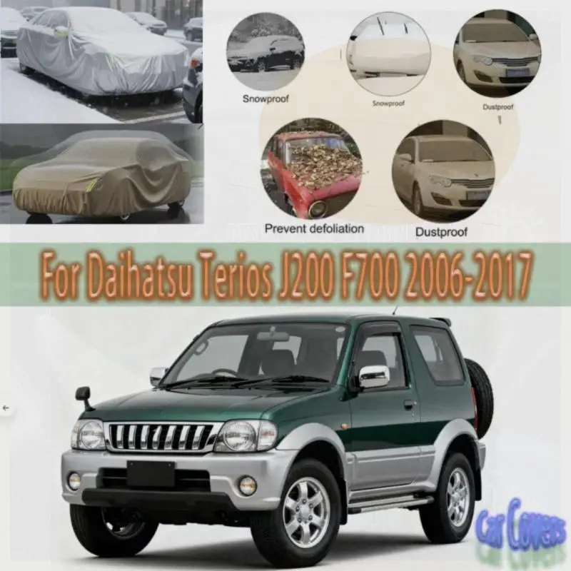 For Outdoor Protection Full for Daihatsu Terios J200 F700 2006 2017 Snow Sunshade Waterproof Dustproof Car Covers
For Outdoor Protection Full for Daihatsu Terios J200 F700 2006 2017 Snow Sunshade Waterproof Dustproof Car Covers