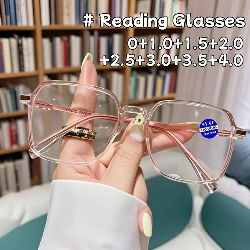 Simple and Versatile Square Frame High-definition Anti-blue Light Reading Glasses Eye Protection Middle-aged Presbyopia Glasses
Simple and Versatile Square Frame High-definition Anti-blue Light Reading Glasses Eye Protection Middle-aged Presbyopia Glasses