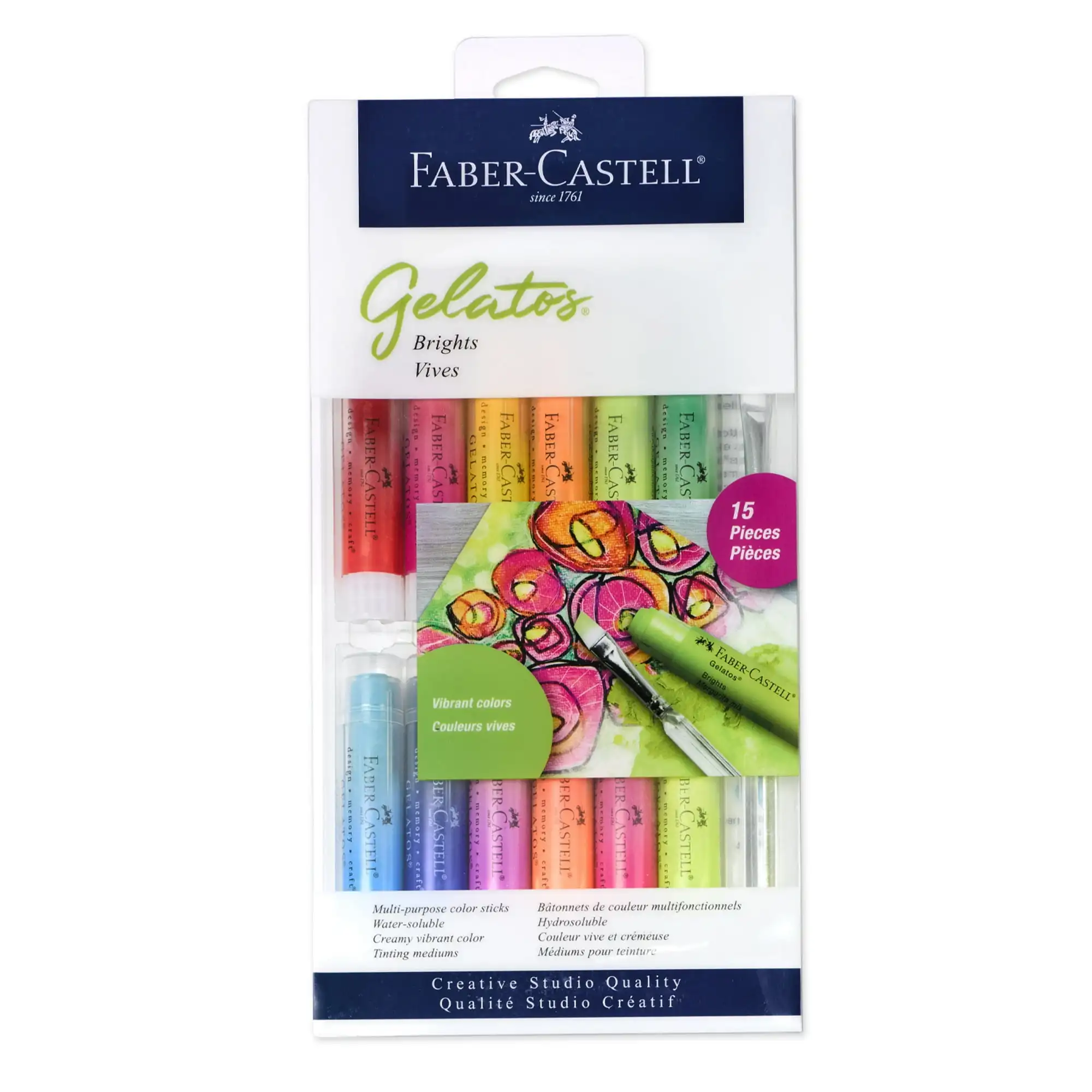 Faber-Castell Gelatos briобойки: 12 акварельных гелевых карандашей, пигментные краски, водорастворимые фотокарандаши
Faber-Castell Gelatos briобойки: 12 акварельных гелевых карандашей, пигментные краски, водорастворимые фотокарандаши