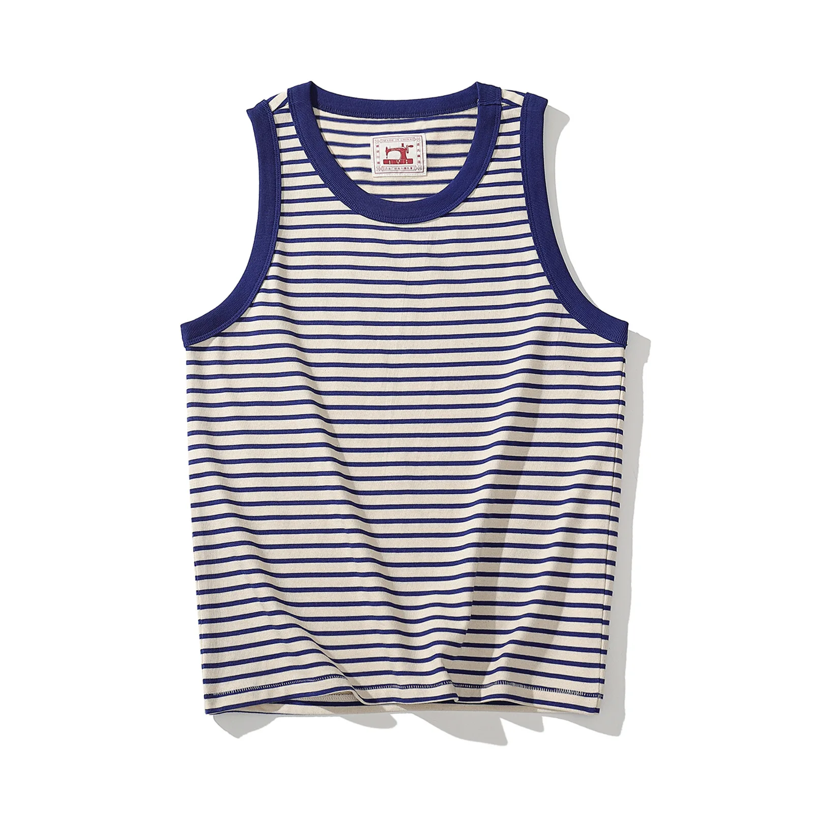 Amekaji 300gsm Heavyweight Classic Blue and White Sea Soul Vest Summer Retro Men Striped 100% Cotton Vest Sleeveless T-shirt Tee
Amekaji 300gsm Heavyweight Classic Blue and White Sea Soul Vest Summer Retro Men Striped 100% Cotton Vest Sleeveless T-shirt Tee